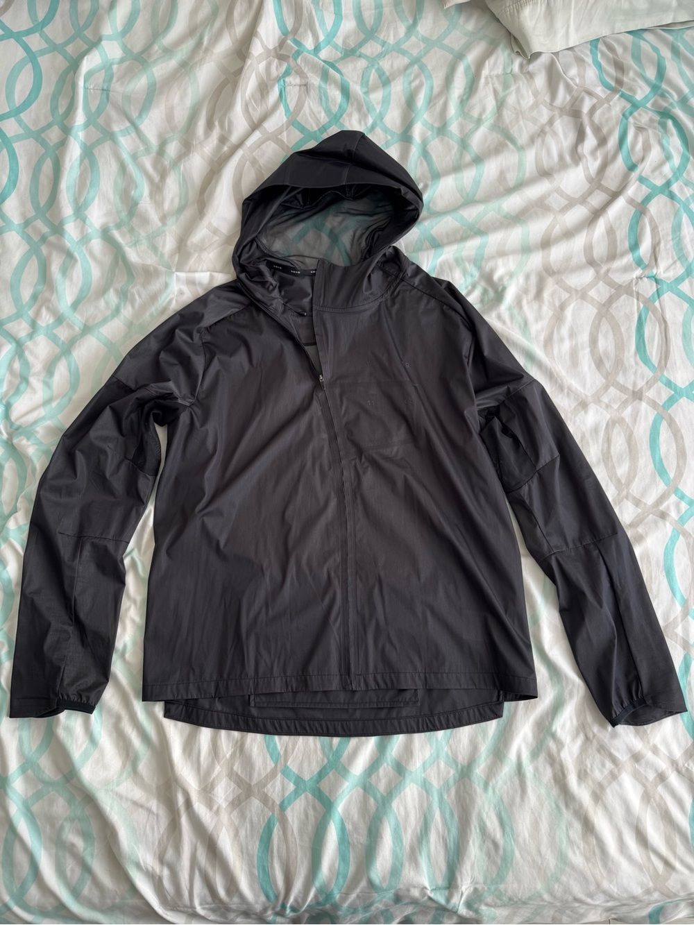 Nike Men's Black Hooded Rain Jacket